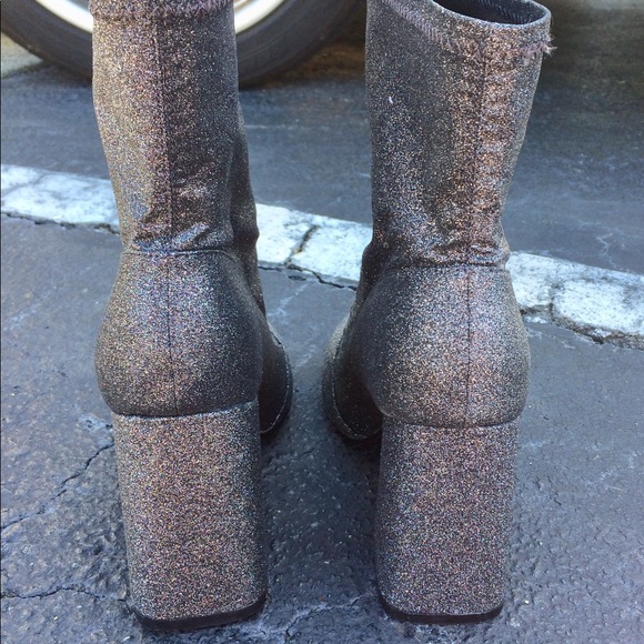 Gray Sparkle Heel Boot - Picture 3 of 3